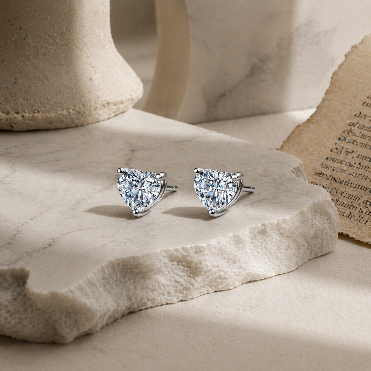 Coeur Lumière Moissanite Studs