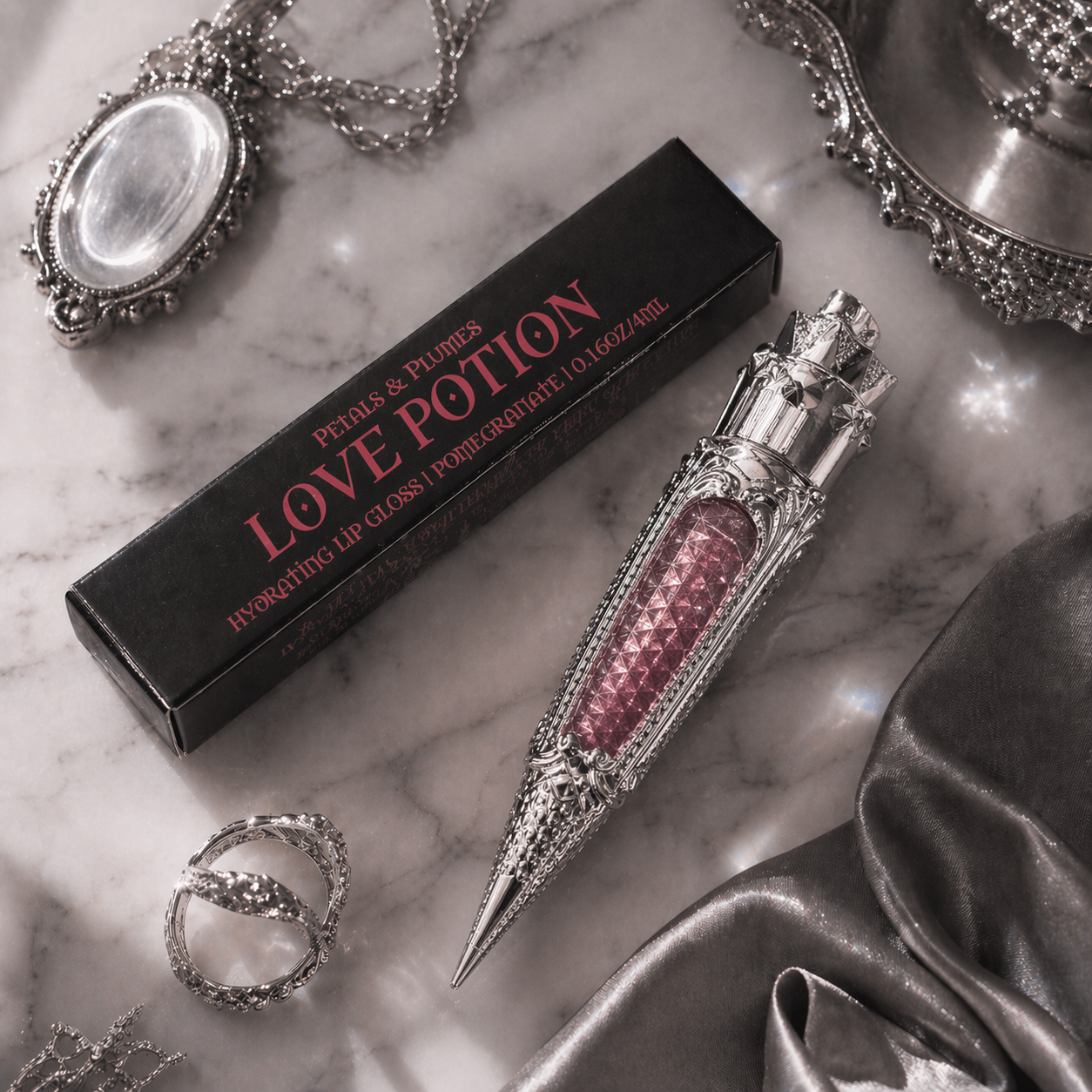 Love Potion Lip Gloss 💗 pomegranate 💗 rose gold