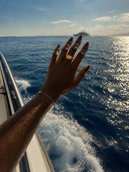 Rich Bitch 18K Gold Manifestation Signet  ✨ Abundance ✨