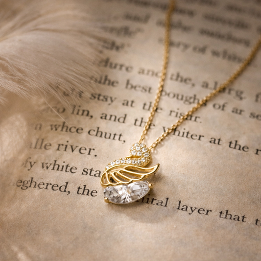 Swan Princess 🦢 Dainty Gold Swan Necklace in Gold over 925 Sterling Silver