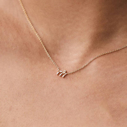 Angel Baby 👼  Dainty Gold Angel Number Necklace Gold plated over 925 Sterling Silver