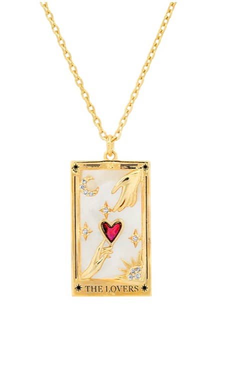 Lovers Tarot Card Necklace